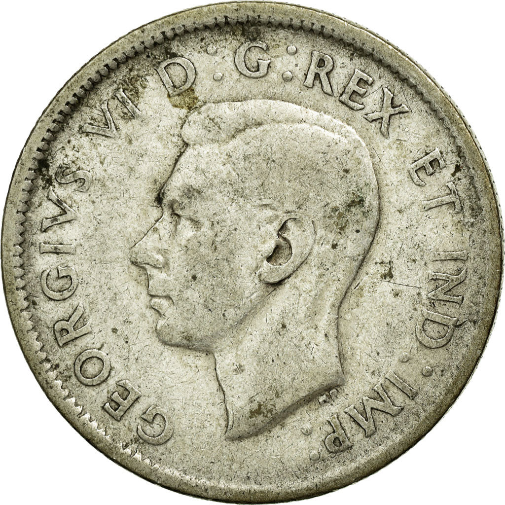 Moeda, Canadá, George VI, 25 Cents, 1947, Royal Canadian Mint, Ottawa