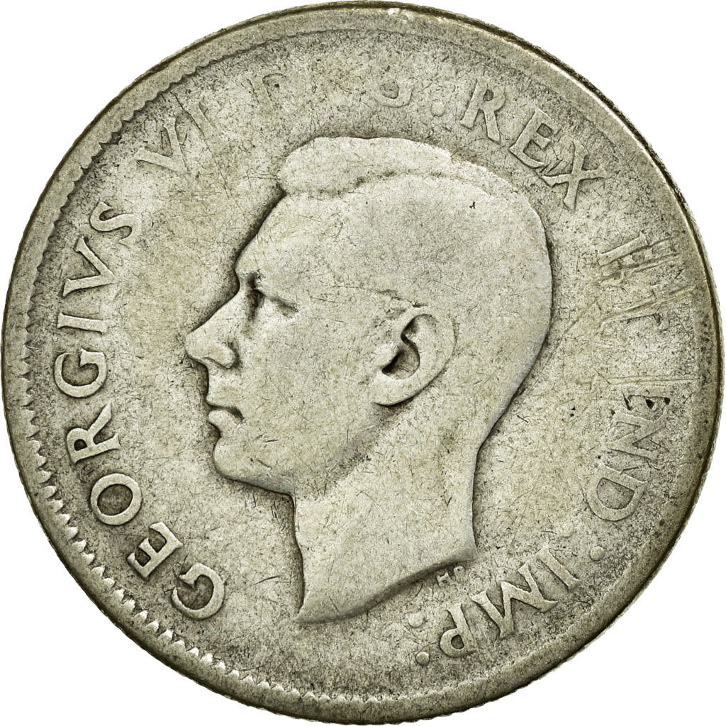 Moeda, Canadá, George VI, 25 Cents, 1945, Royal Canadian Mint, Ottawa