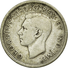 Monnaie, Canada, George VI, 25 Cents, 1942, Royal Canadian Mint, Ottawa, B+