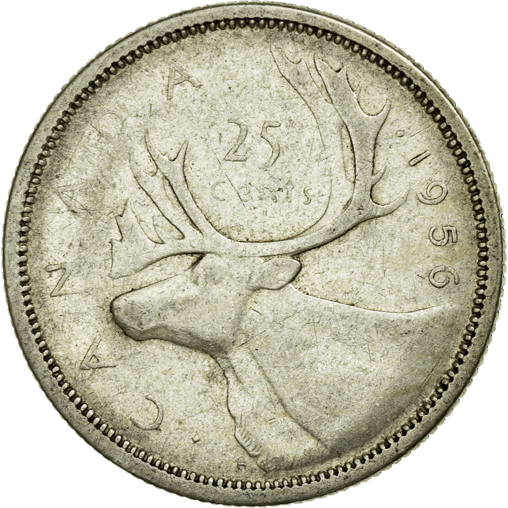 Monnaie, Canada, Elizabeth II, 25 Cents, 1956, Royal Canadian Mint, Ottawa, TB