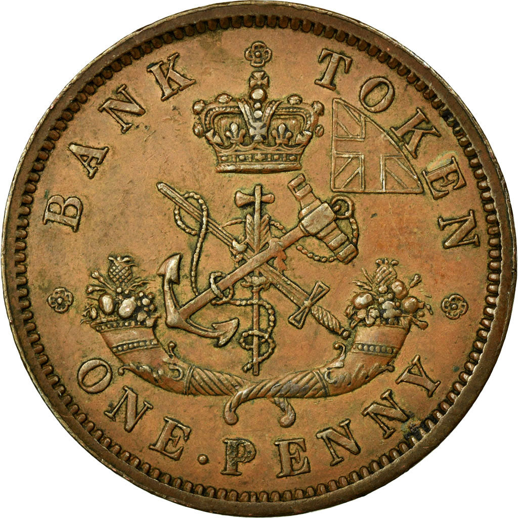Coin, Canada, UPPER CANADA, Penny, 1857, Royal Canadian Mint, AU(50-53), Copper