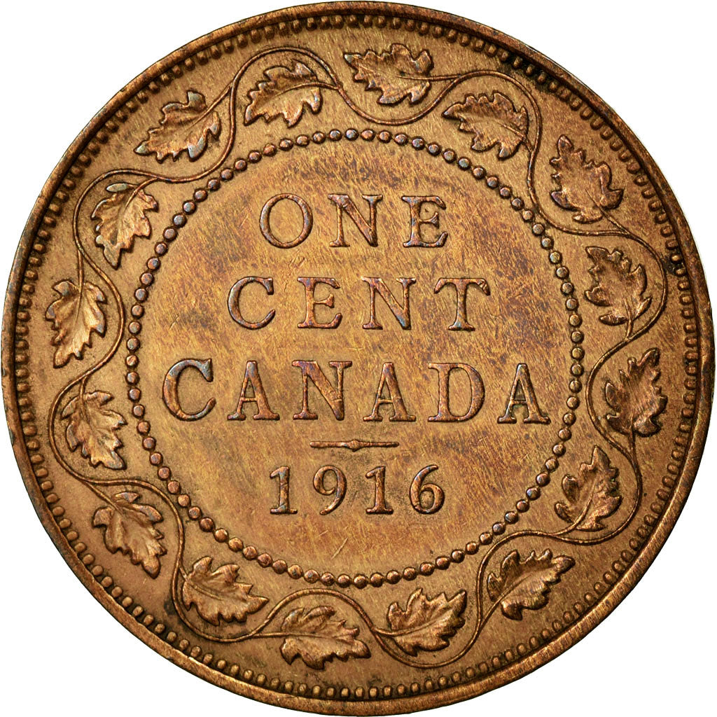 Coin, Canada, George V, Cent, 1916, Royal Canadian Mint, Ottawa, EF(40-45)