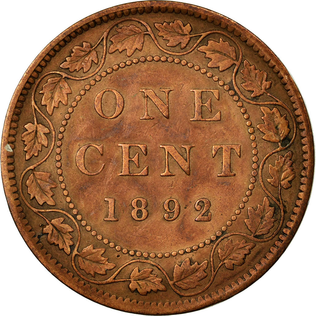 Coin, Canada, Victoria, Cent, 1892, Royal Canadian Mint, Ottawa, EF(40-45)