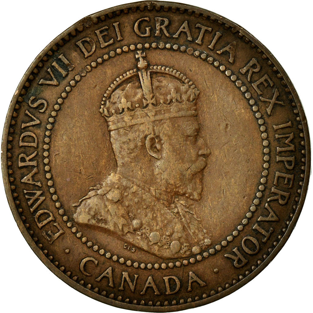 Coin, Canada, Edward VII, Cent, 1909, Royal Canadian Mint, Ottawa, EF(40-45)
