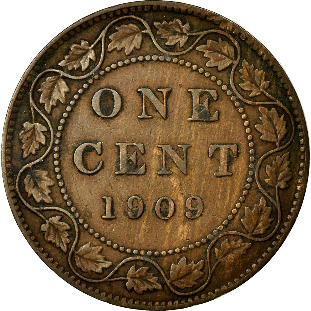 Coin, Canada, Edward VII, Cent, 1909, Royal Canadian Mint, Ottawa, EF(40-45)