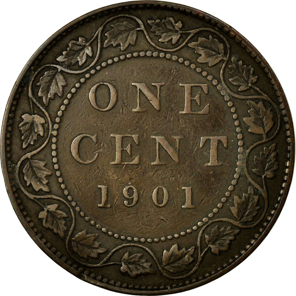 Coin, Canada, Victoria, Cent, 1901, Ottawa, EF(40-45)