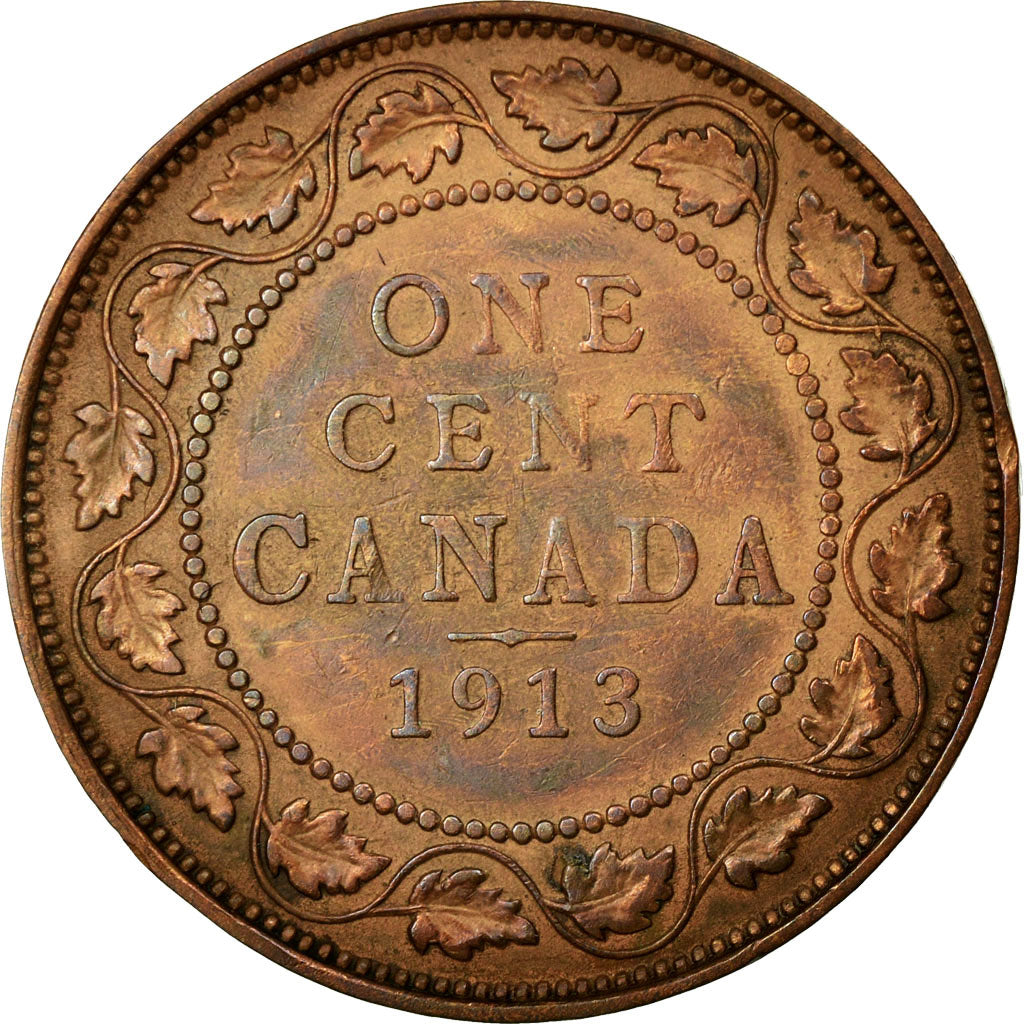 Coin, Canada, George V, Cent, 1913, Royal Canadian Mint, Ottawa, EF(40-45)