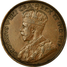 Coin, NEWFOUNDLAND, Large Cent, 1917, Royal Canadian Mint, AU(55-58), Bronze