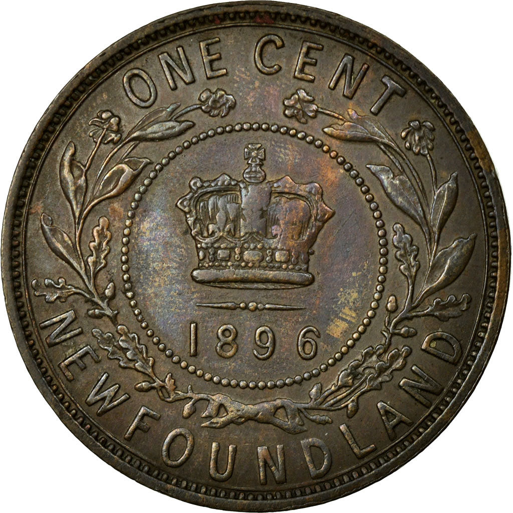 Coin, NEWFOUNDLAND, Large Cent, 1896, Royal Canadian Mint, EF(40-45), Bronze