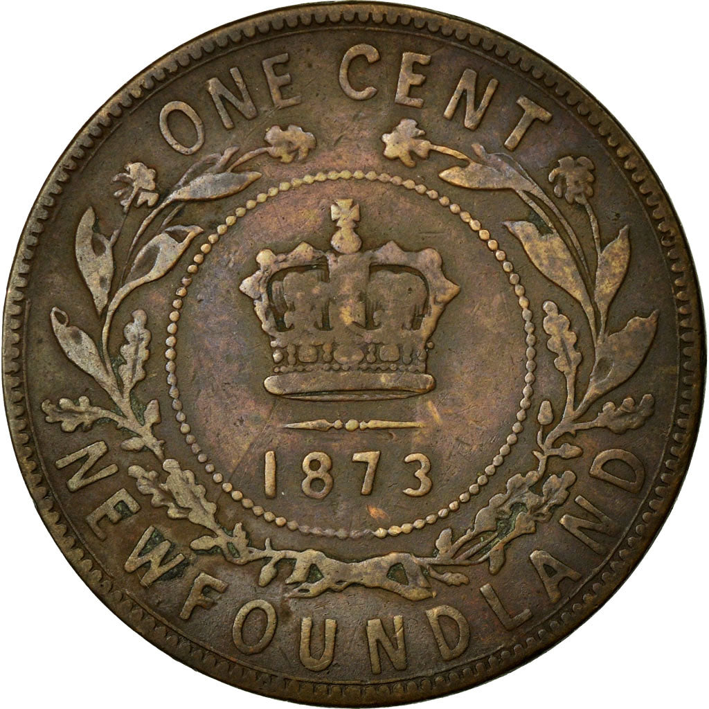 Coin, NEWFOUNDLAND, Large Cent, 1873, Royal Canadian Mint, VF(30-35), Bronze