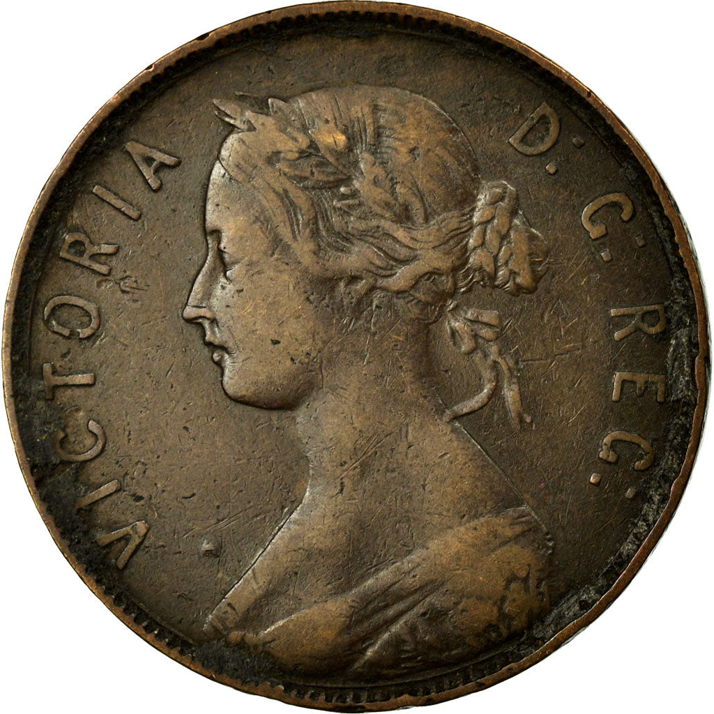 Coin, NEWFOUNDLAND, Large Cent, 1880, Royal Canadian Mint, VF(30-35), Bronze