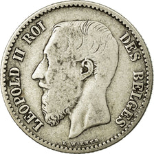Coin, Belgium, Leopold II, Franc, 1867, VF(30-35), Silver, KM:28.1