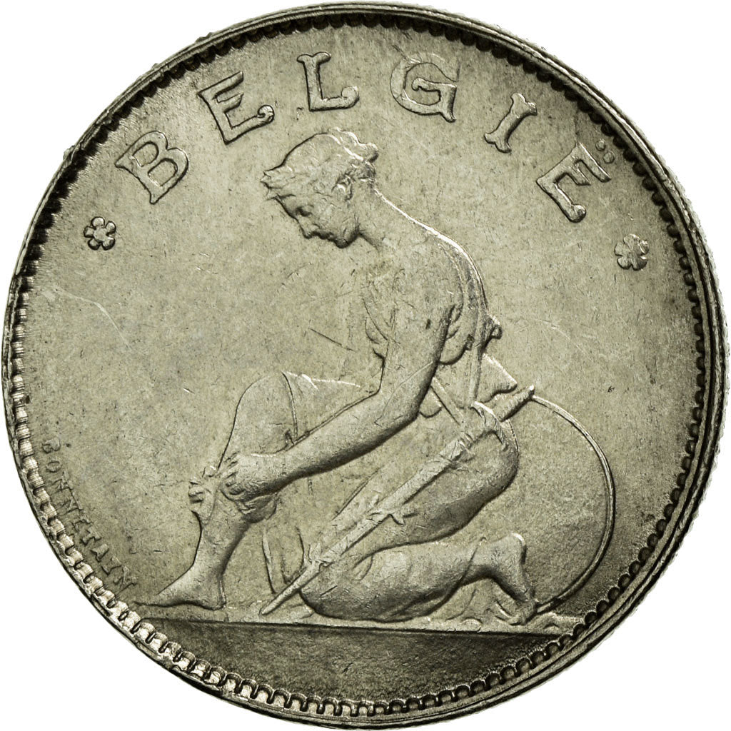 Coin, Belgium, Franc, 1923, AU(55-58), Nickel, KM:90