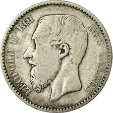 Coin, Belgium, Leopold II, Franc, 1886, F(12-15), Silver, KM:28.2
