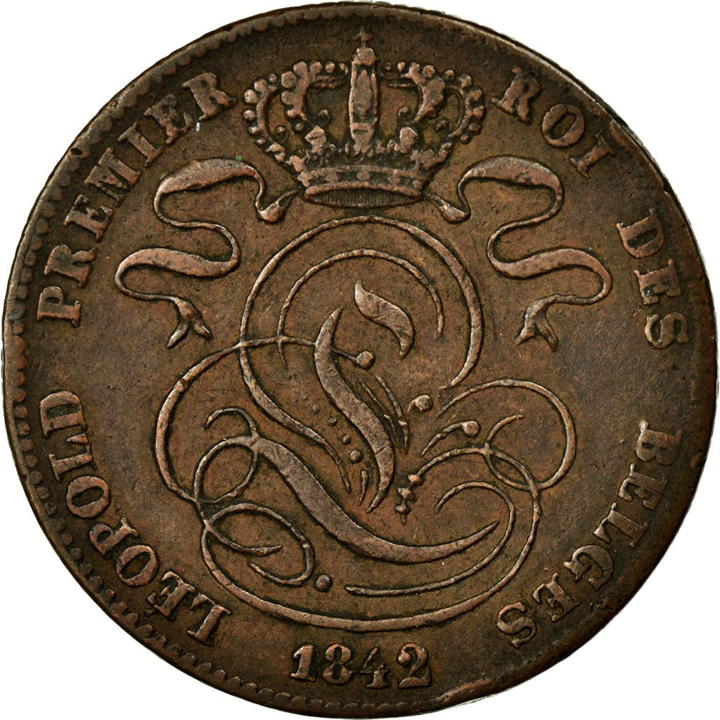 Coin, Belgium, Leopold I, 5 Centimes, 1842, VF(30-35), Copper, KM:5.1