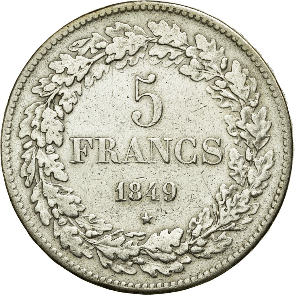 Coin, Belgium, Leopold I, 5 Francs, 5 Frank, 1849, VF(30-35), Silver, KM:3.2