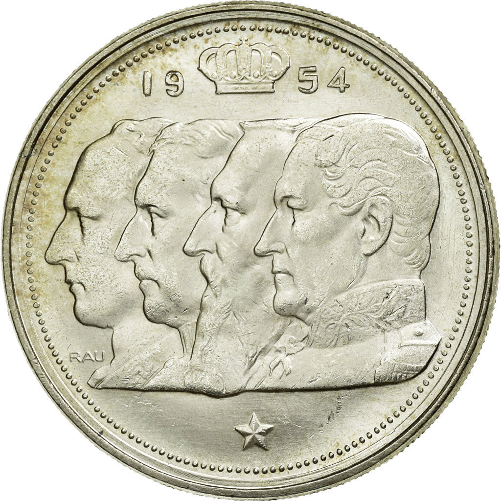 Coin, Belgium, 100 Francs, 100 Frank, 1954, EF(40-45), Silver, KM:138.1