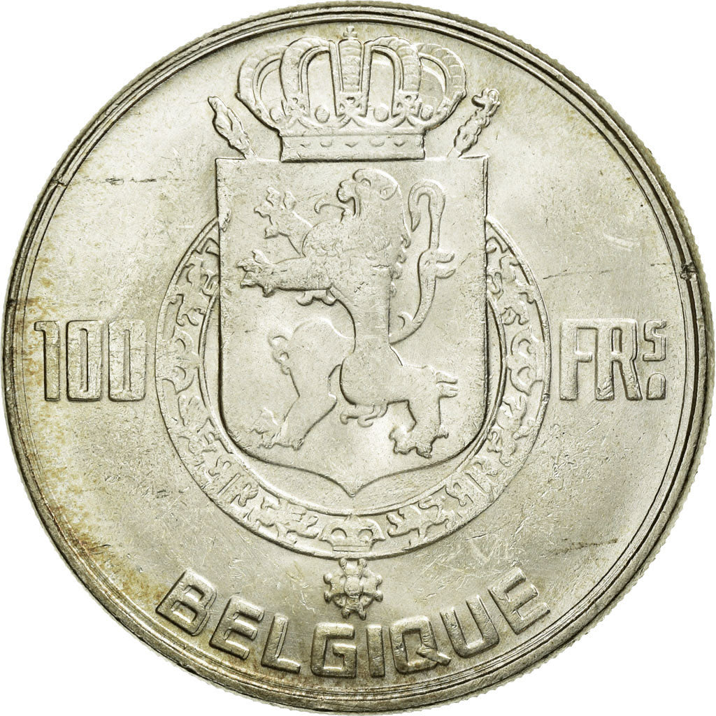 Coin, Belgium, 100 Francs, 100 Frank, 1954, EF(40-45), Silver, KM:138.1