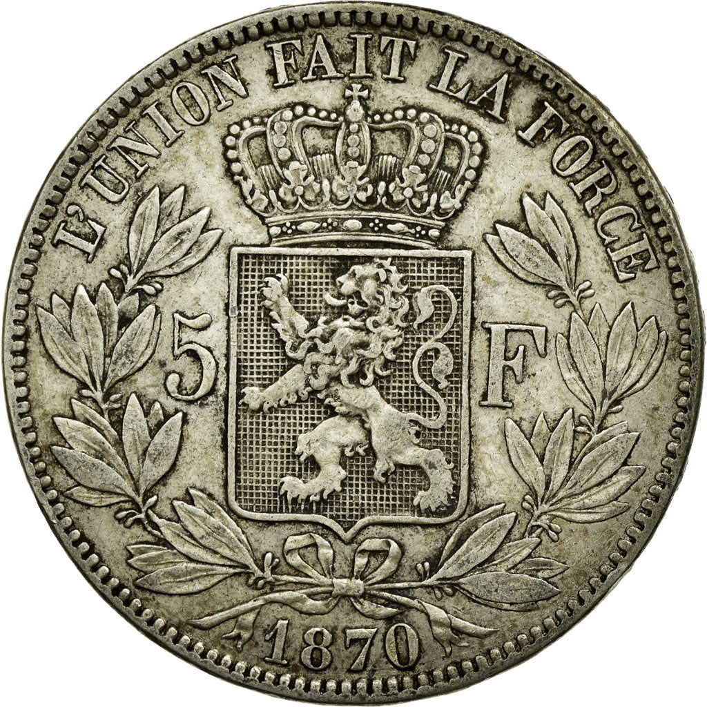 Monnaie, Belgique, Leopold II, 5 Francs, 5 Frank, 1870, TTB, Argent, KM:24