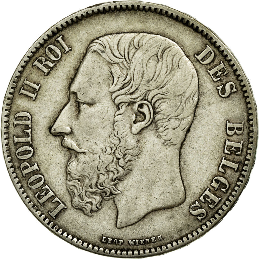 Coin, Belgium, Leopold II, 5 Francs, 5 Frank, 1870, EF(40-45), Silver, KM:24