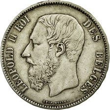 Coin, Belgium, Leopold II, 5 Francs, 5 Frank, 1870, EF(40-45), Silver, KM:24