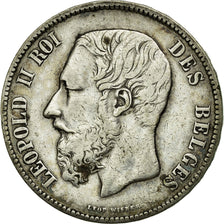 Coin, Belgium, Leopold II, 5 Francs, 5 Frank, 1872, EF(40-45), Silver, KM:24