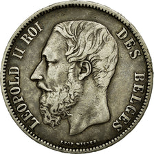 Coin, Belgium, Leopold II, 5 Francs, 5 Frank, 1873, EF(40-45), Silver, KM:24