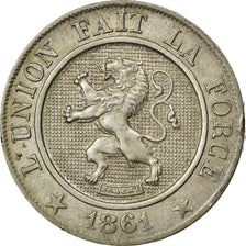 Coin, Belgium, Leopold I, 10 Centimes, 1861, EF(40-45), Copper-nickel, KM:22