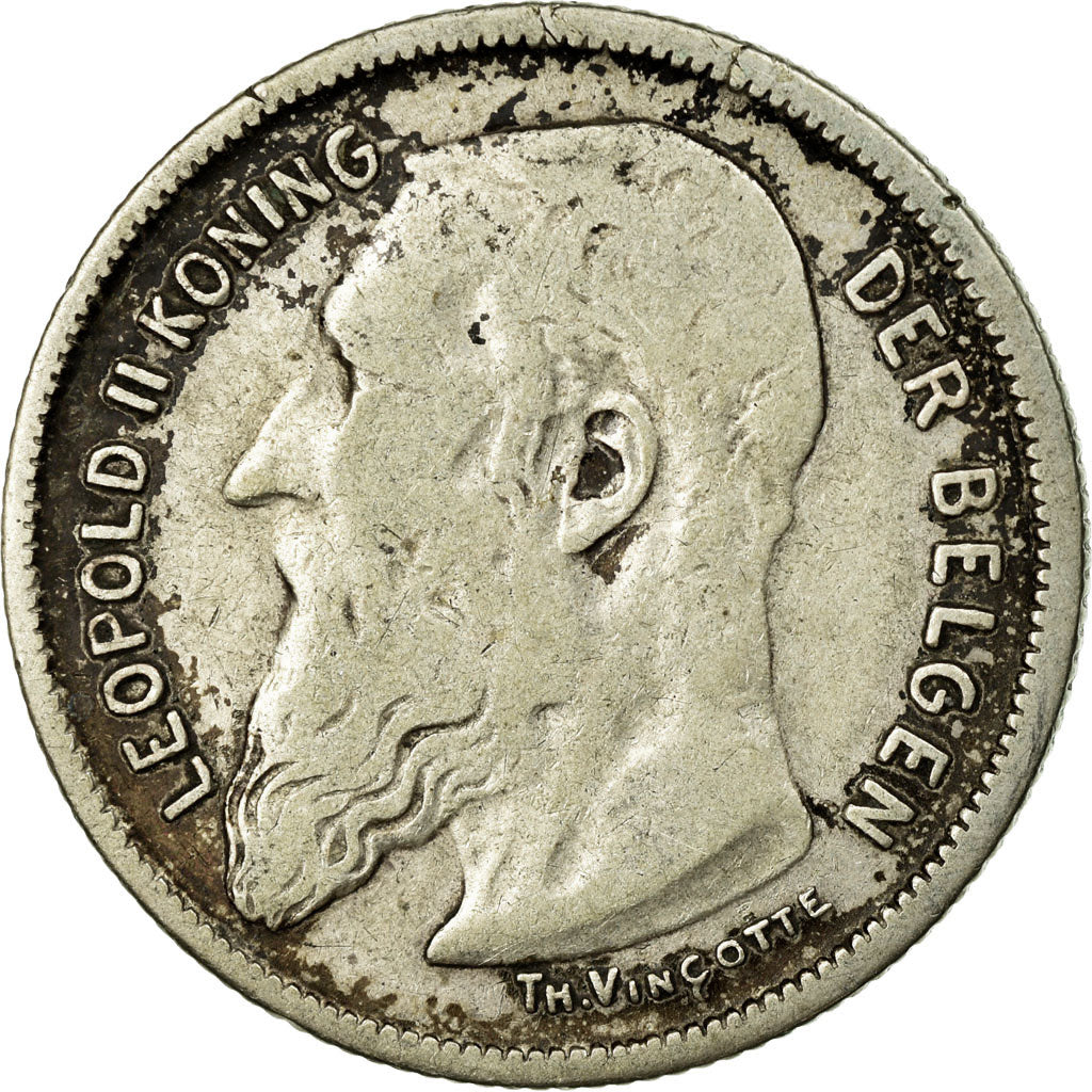 Coin, Belgium, 2 Francs, 2 Frank, 1904, VF(20-25), Silver, KM:59