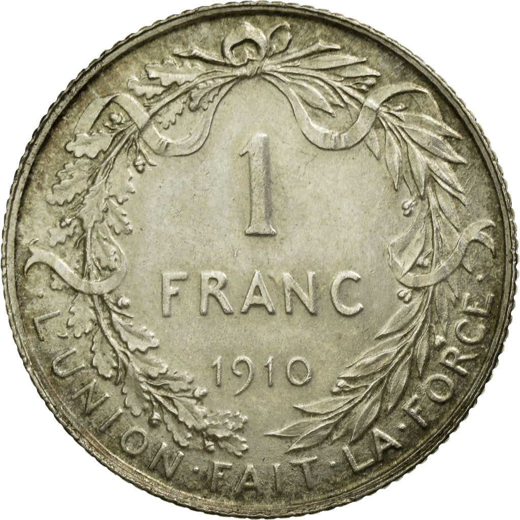 Coin, Belgium, Franc, 1910, EF(40-45), Silver, KM:72