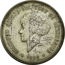 Coin, Luxembourg, Charlotte, 5 Francs, 1929, VF(20-25), Silver, KM:38