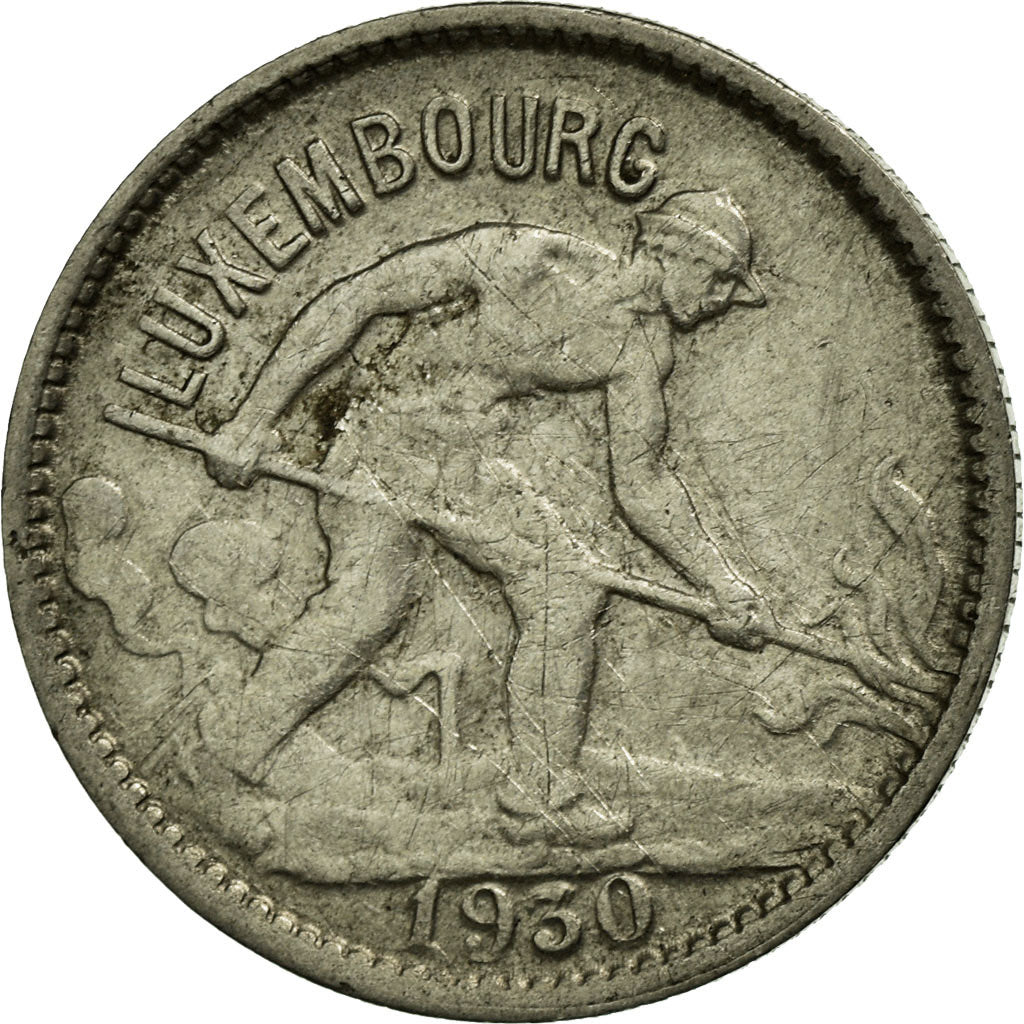 Coin, Luxembourg, Charlotte, 50 Centimes, 1930, EF(40-45), Nickel, KM:43