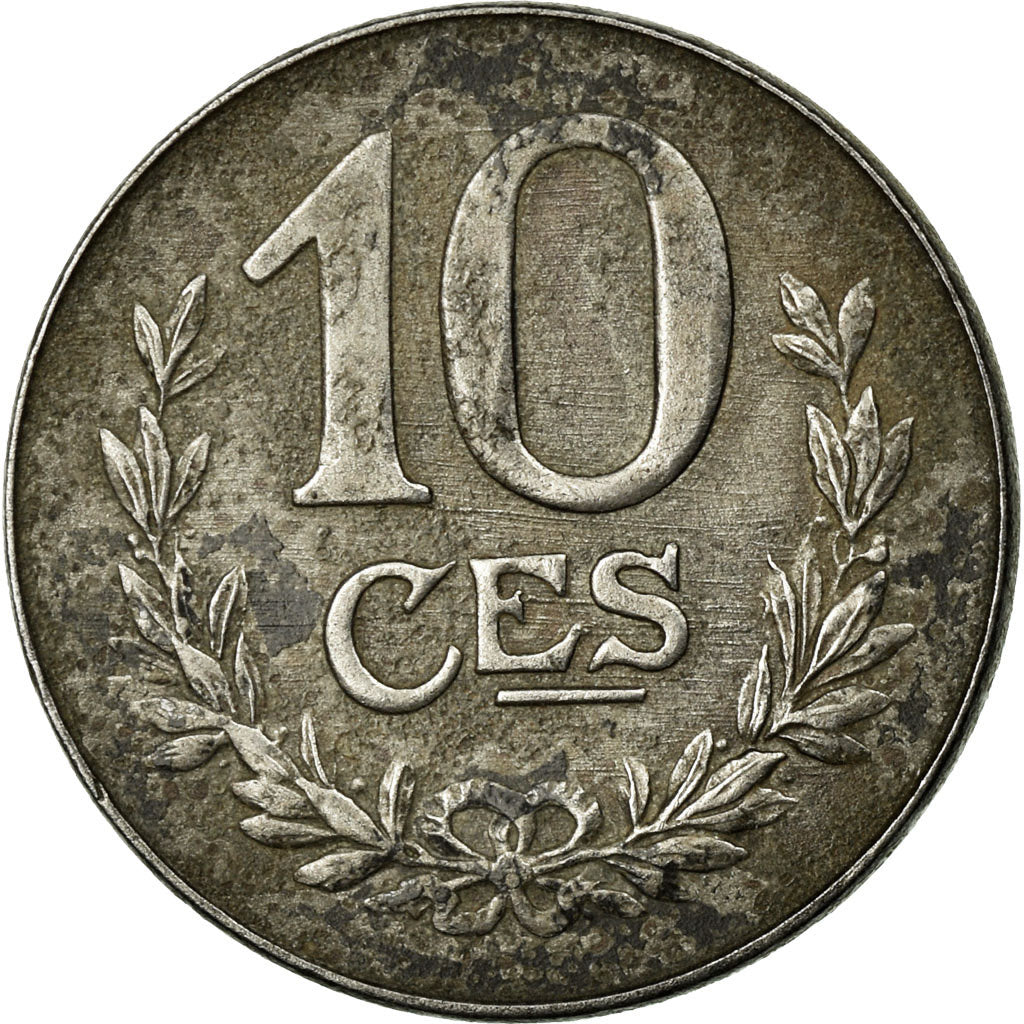 Coin, Luxembourg, Charlotte, 10 Centimes, 1918, EF(40-45), Iron, KM:31