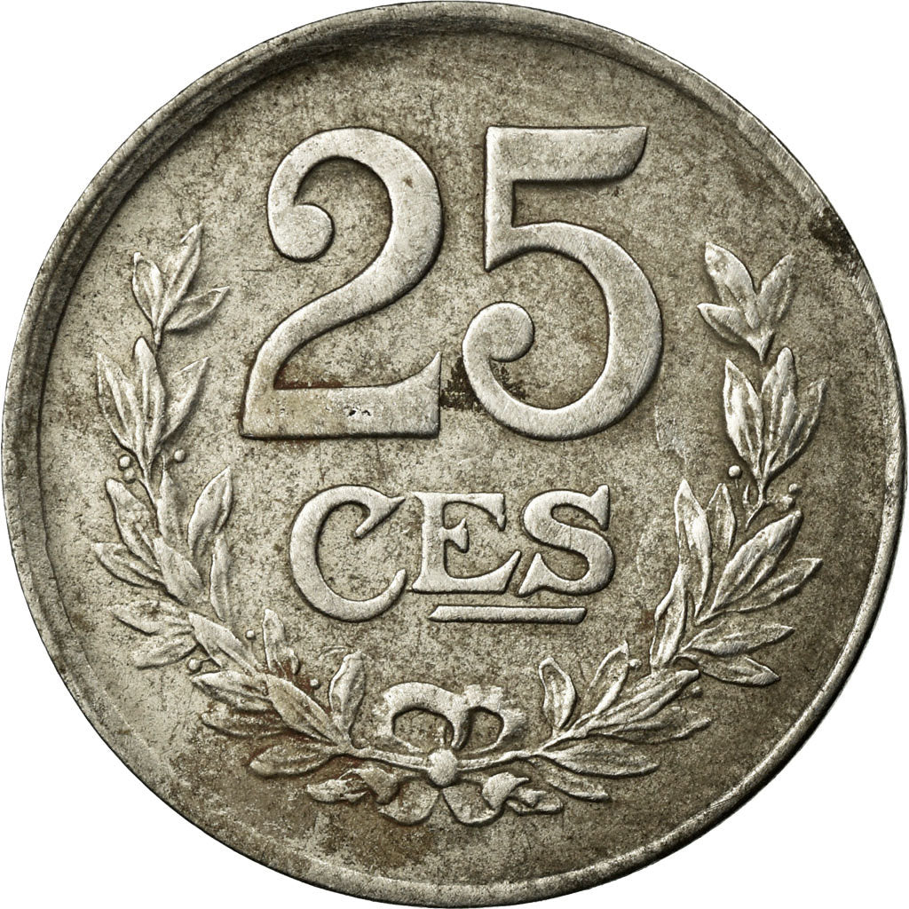Coin, Luxembourg, Charlotte, 25 Centimes, 1919, VF(30-35), Iron, KM:32