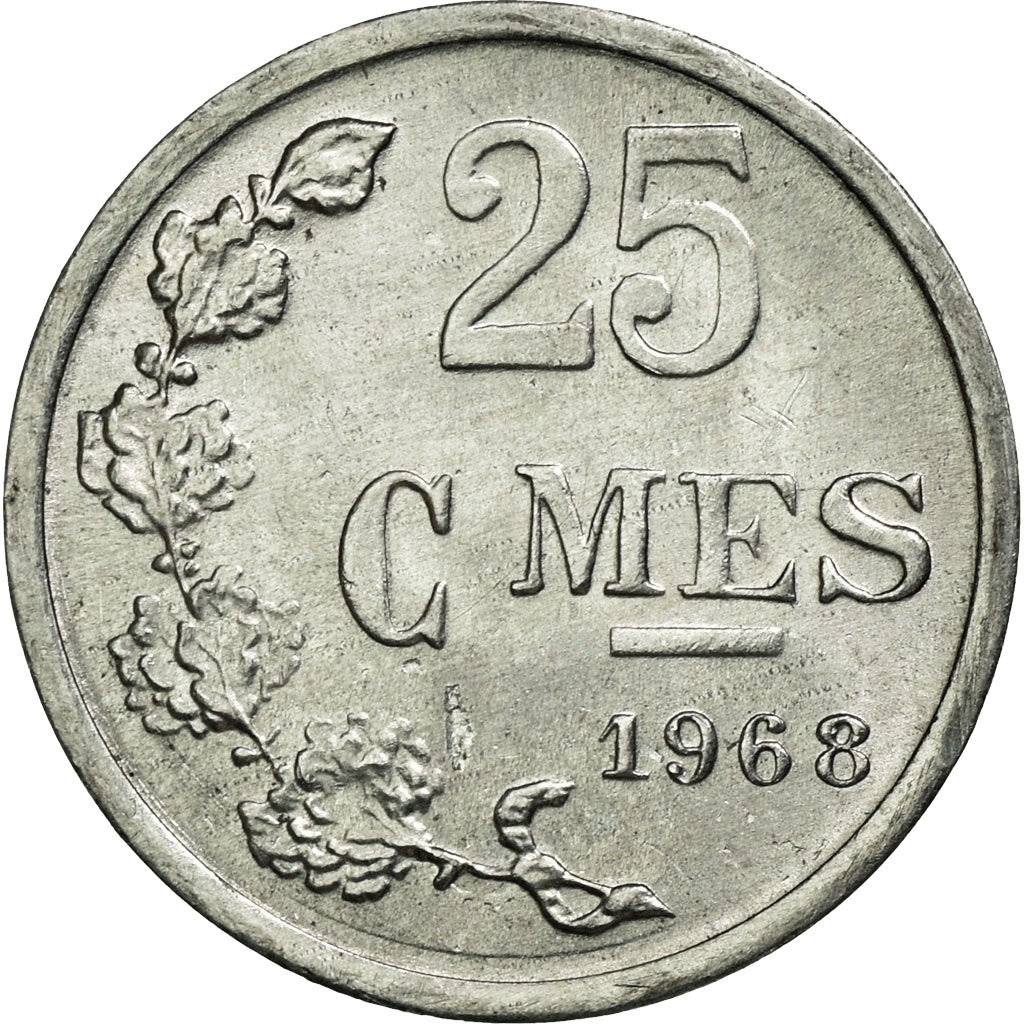 Moneta, Lussemburgo, Jean, 25 Centimes, 1968, SPL-, Alluminio, KM:45a.1
