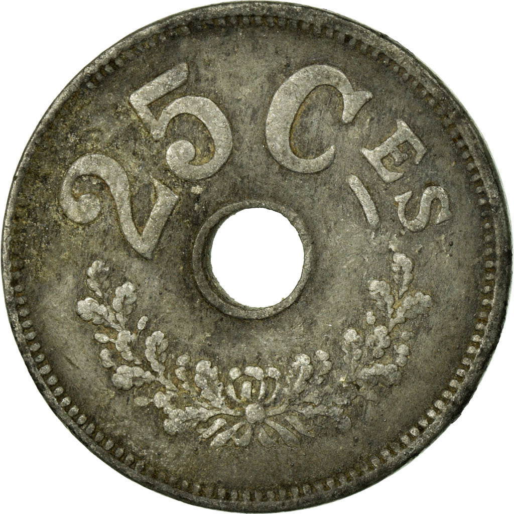 Coin, Luxembourg, Charlotte, 25 Centimes, 1916, EF(40-45), Zinc, KM:29