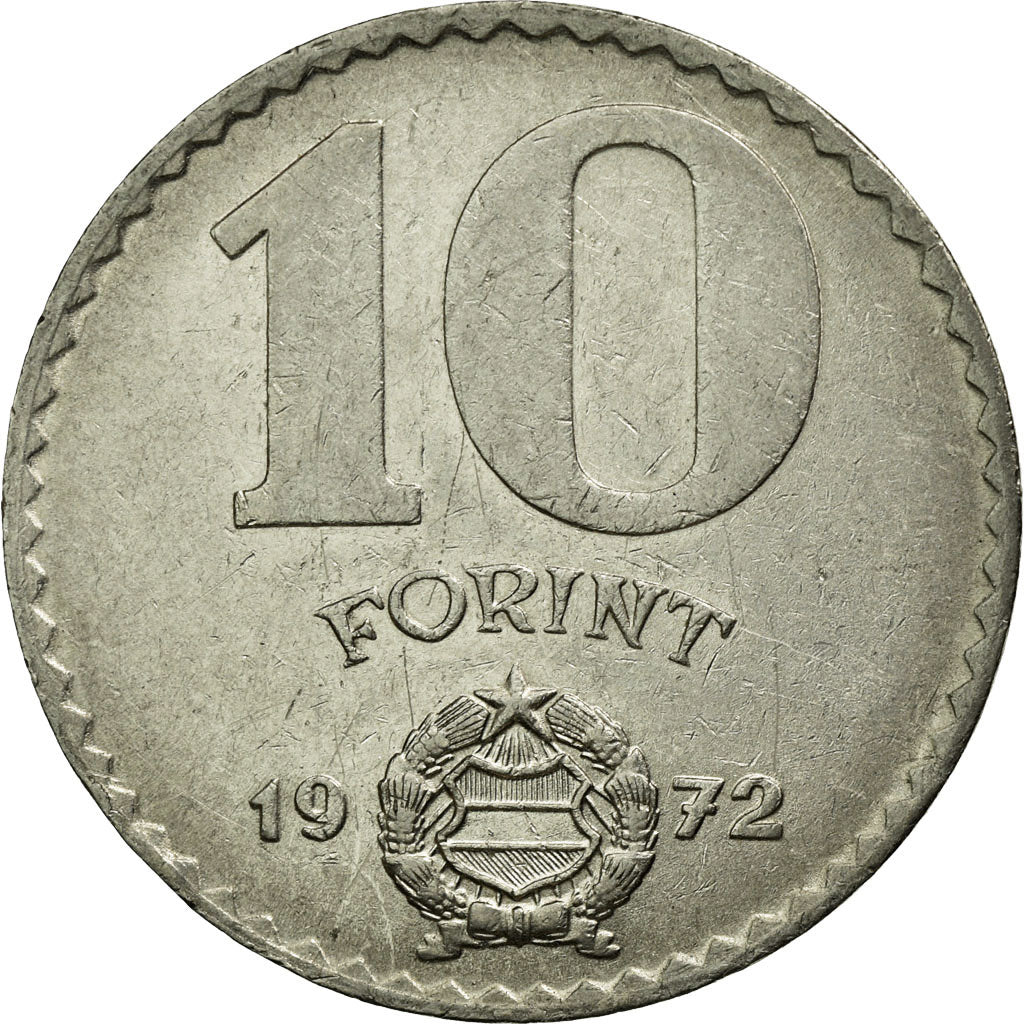 Monnaie, Hongrie, 10 Forint, 1972, Budapest, TTB, Nickel, KM:595