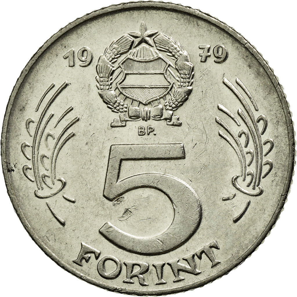 Moeda, Hungria, 5 Forint, 1979, Budapest, EF(40-45), Níquel, KM:594