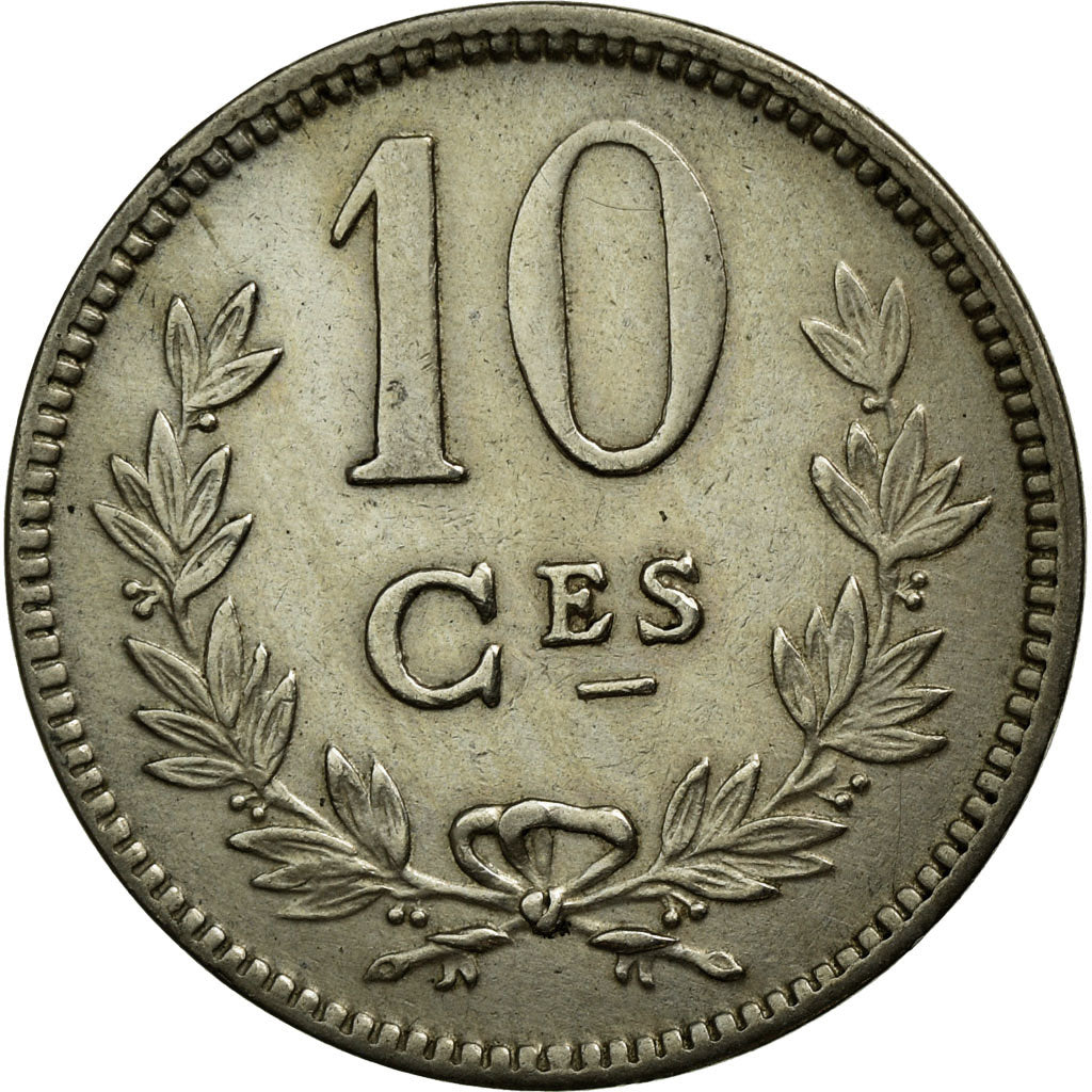 Coin, Luxembourg, Charlotte, 10 Centimes, 1924, AU(55-58), Copper-nickel, KM:34