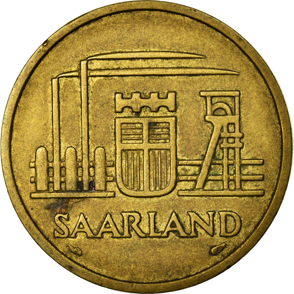 Monnaie, SAARLAND, 50 Franken, 1954, Paris, TTB, Aluminum-Bronze, KM:3