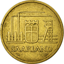 Coin, SAARLAND, 20 Franken, 1954, Paris, VF(30-35), Aluminum-Bronze, KM:2