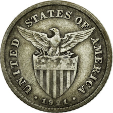 Coin, Philippines, 20 Centavos, 1921, VF(30-35), Silver, KM:170