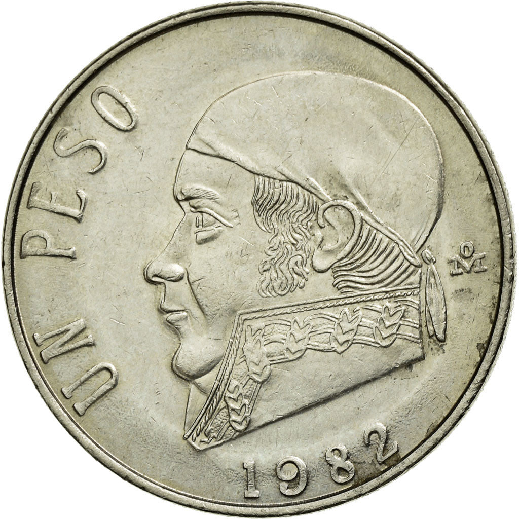 Coin, Mexico, Peso, 1982, Mexico City, AU(50-53), Copper-nickel, KM:460