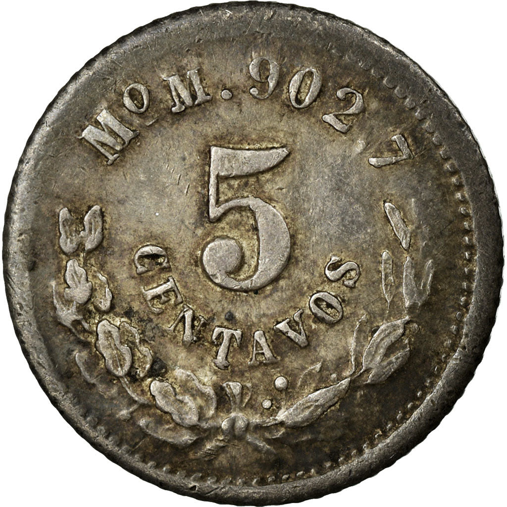 Coin, Mexico, 5 Centavos, 1886, Mexico City, EF(40-45), Silver, KM:398.7