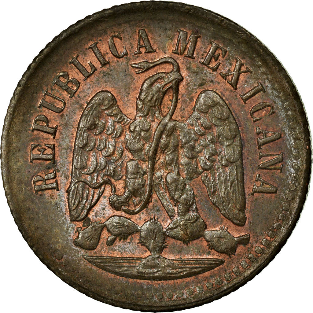 Moneda, México, Centavo, 1897, Mexico City, MBC, Cobre, KM:391.6