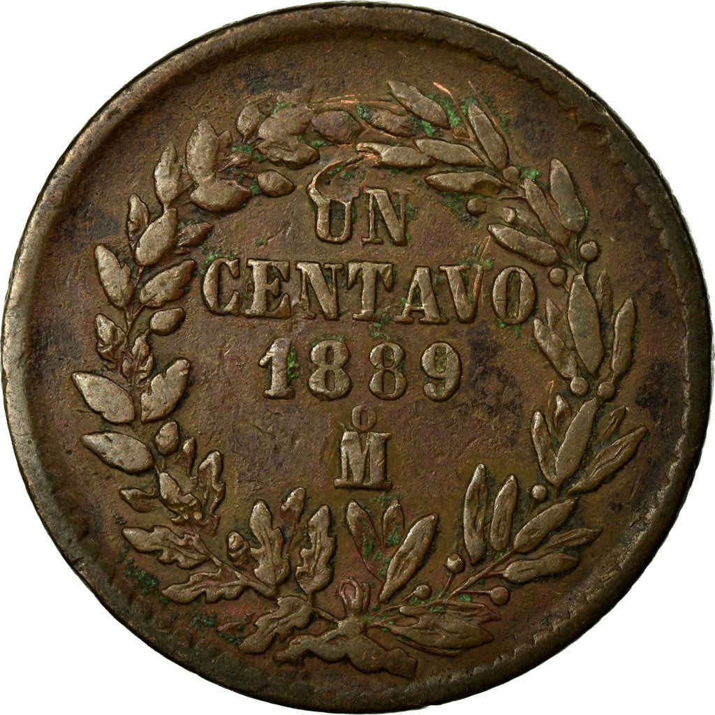 Coin, Mexico, Centavo, 1889, Mexico City, EF(40-45), Copper, KM:391.6