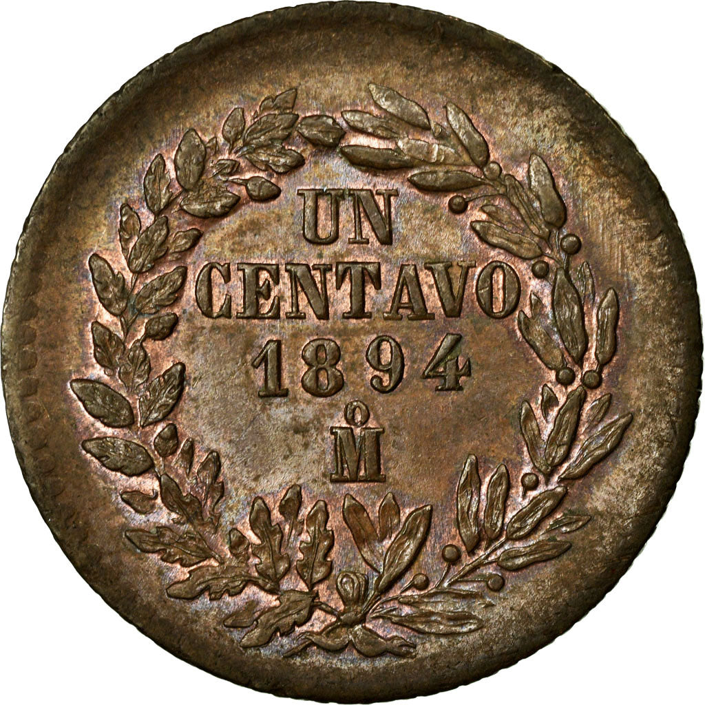 Coin, Mexico, Centavo, 1894, Mexico City, EF(40-45), Copper, KM:391.6