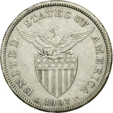 Coin, Philippines, Peso, 1907, EF(40-45), Silver, KM:172