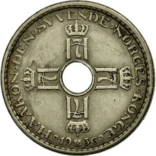 Coin, Norway, Haakon VII, Krone, 1936, EF(40-45), Copper-nickel, KM:385