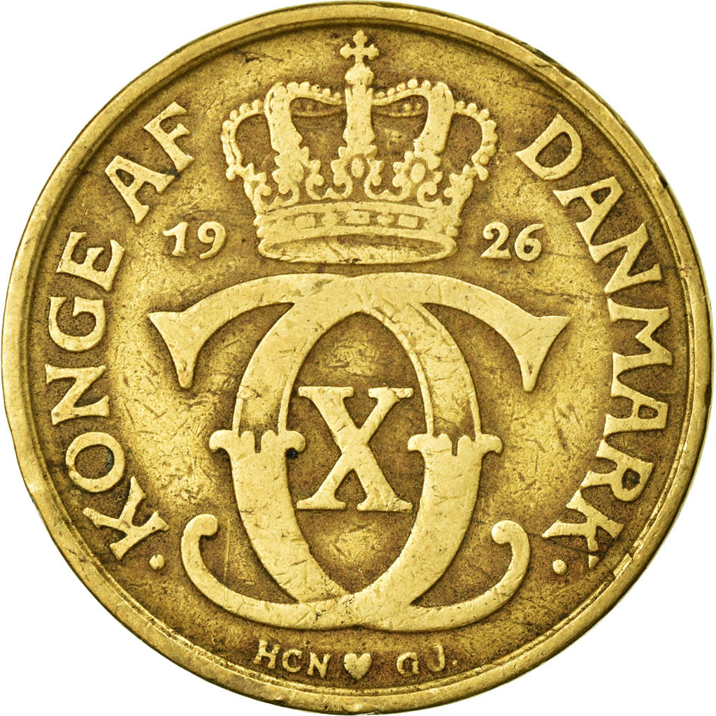 Munten, Denemarken, Christian X, 2 Kroner, 1926, Copenhagen, FR+